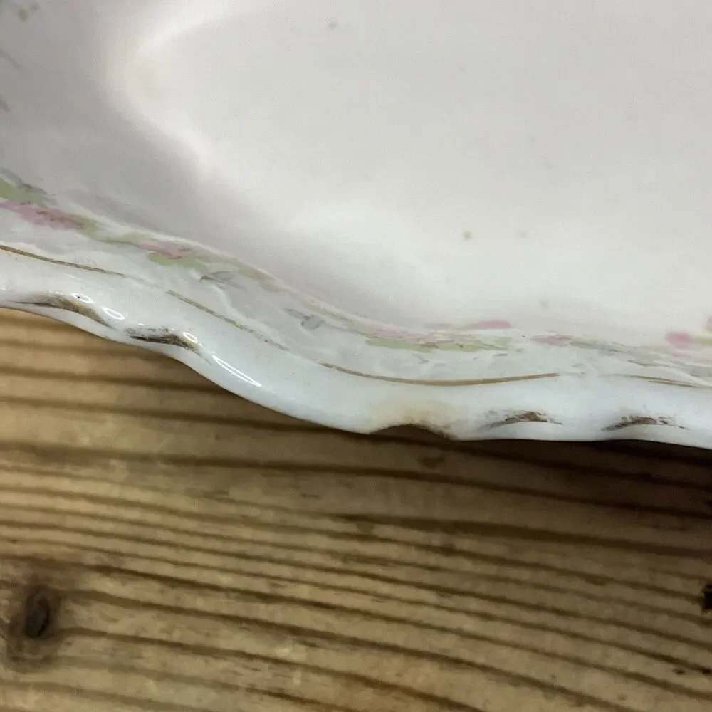 Antique Homer Laughlin HUDSON 2 Serving Bowls With 1 Under Plate Floral Pattern